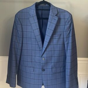 Men's Blazer | Blue Checkered, Slim Fit, 40R